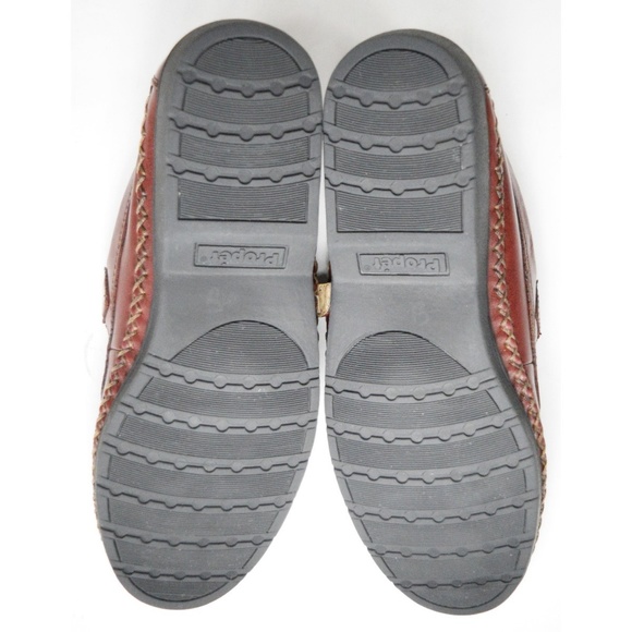 Propet Cafe Brown Leather Mary Jane Loafers 9 (AA) - Picture 7 of 8